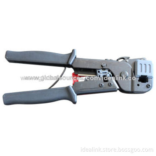 Crimping Tool for 8P8C/6P4C RJ-45 Connector, with 3-in-1 Crimp, Strip and Crimp Modular Plugs
